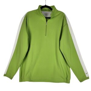 Nike Golf Nike Fit Therma Sweatshirt Men's Large Green White Quarter Zip